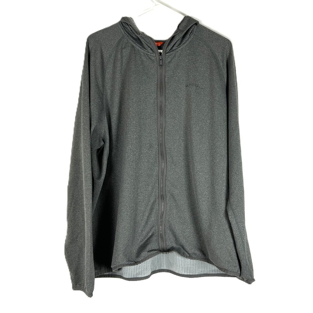 Merrell Ribbed Performance Hoodie Jacket Gray XL Men's